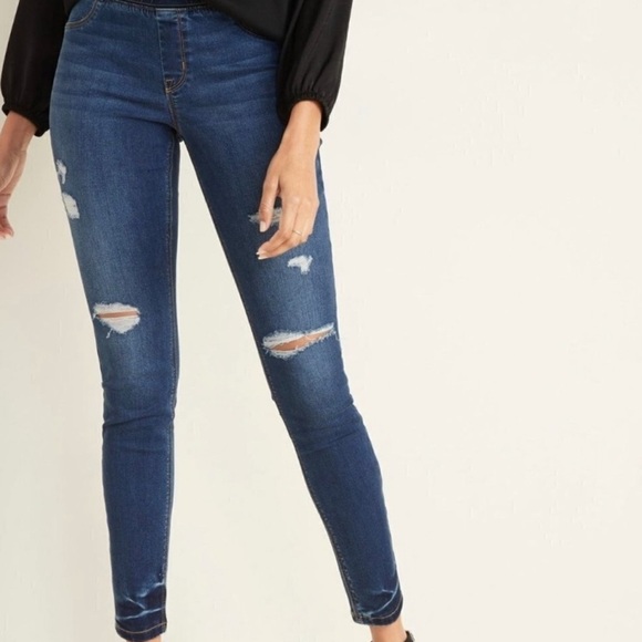 NO TAGS- Old navy rockstar super skinny jeggings mid rise - Picture 1 of 4
